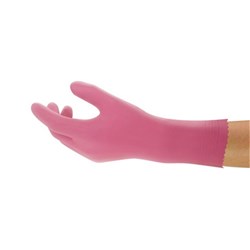 Gloves Premium Pink Size 6.5 Silverlined Latex Box 12 Prs