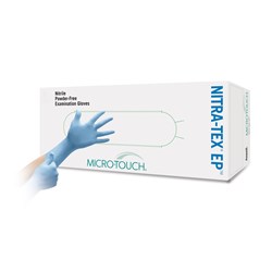 Ansell Gloves - Microtouch NitraTex EP - Nitrile - Non-Sterile - Powder Free - Large, 100-Pack