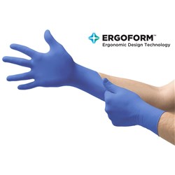 Ansell Gloves - Microflex Ultraform - Blue - Nitrile - Non Sterile - Powder Free - Half size M/L, 300-Pack