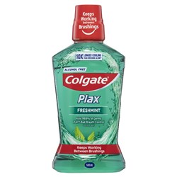 Colgate Plax - Antibacterial Fluoride Mouthwash - Alcohol Free - Freshmint - 500ml, 4-Pack
