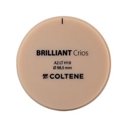 Coltene BRILLIANT Crios Disc - Shade A2 - Low Translucent - Size H18 - 18 x 98.5mm
