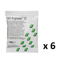 GC FUJIVEST II - Carbon-Free Phosphate-Bonded Investment - 60g Powder, 100-Pack